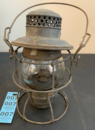 Antique Armspear Mfg Co B&o Railroad Globe Lantern Dated 1925
