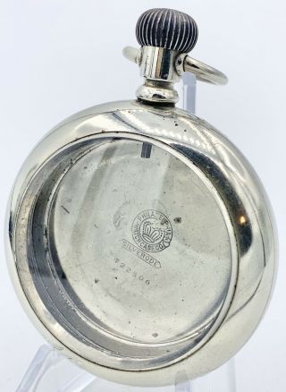 Vintage 18s Buck Engraved Silverode Philadelphia Pocket Watch Case Open Face 3