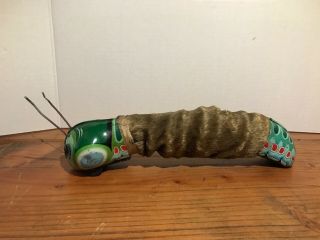 Vintage Daiya Wind Up Caterpillar Japanese Tin Litho