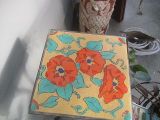 Vintage Wrought Iron Tile Top Table 3