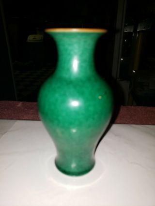 VINTAGE 19th Century Chinese Apple Green Crackle Glaze Porcelain Vase 4.  2 