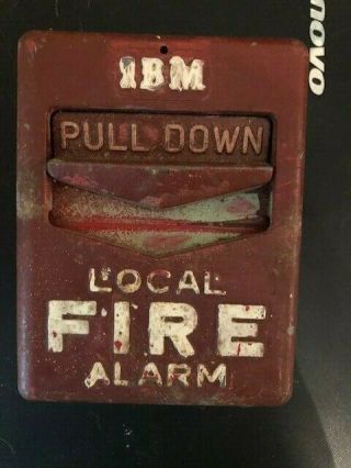 Vintage Ibm Pull Down Fire Alarm