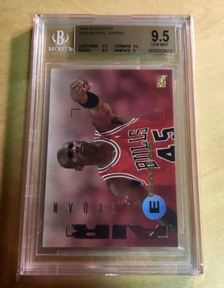 1994 - 95 Emotion 100 Michael Jordan Chicago Bulls Bgs 9.  5 Gem