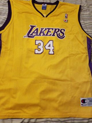 Vintage Lakers Gold Shaquille O 