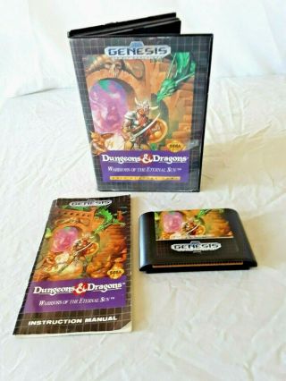 Vintage 1992 Sega Genesis Dungeons & Dragons Video Game Box Instructions