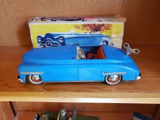 Vintage Antique Germany Distler 5 Speed Key Wind - Up Toy Car W/ Steering & Box