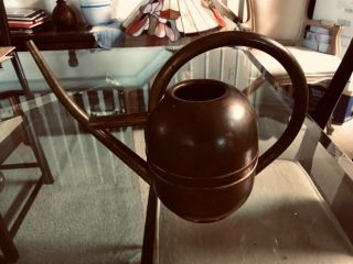 Antique Chase & Art Deco Copper,  Brass “watering Can“ By Walter Von Nessen Signed