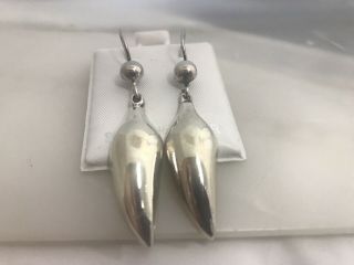 Taxco Mexico Vintage Solid Sterling Silver 925 Earrings 10.  3 Grams