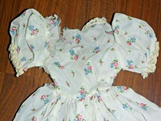 Vintage Madame Alexander 20 inch Cissy Doll Flowered Nylon Day Dress - TLC 3