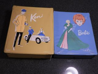 Set Of 2 Vintage Barbi And Ken Doll Cases 1962 1963