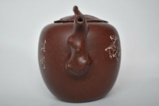 Fine Antique Chinese Qing Dynasty Yixing Zisha Clay Papaya Teapot 清都入妙透花影而寒深 3
