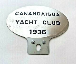 Antique Canandaigua Yacht Club 1936 License Plate Topper 2