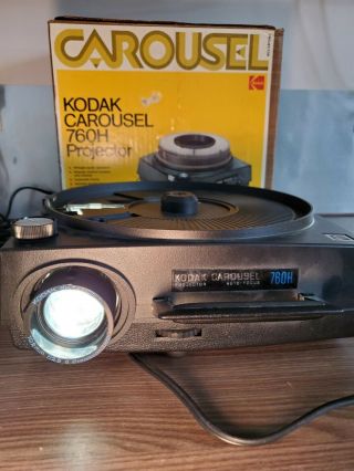 Vtg Kodak 760h Carousel 35mm Slide Projector