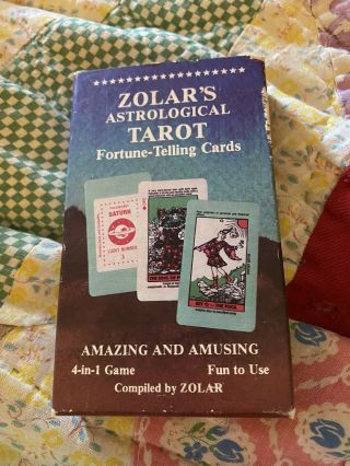 Zolar’s Astrological Tarot Fortune Telling Cards Vintage Complete