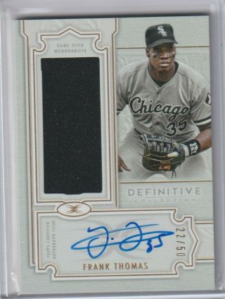 2020 Topps Definitive Frank Thomas Auto Patch /50 Chicago White Sox