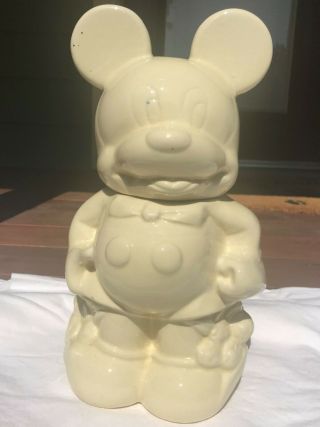 Vintage Walt Disney Mickey Mouse Minnie Mouse Turnabout Cookie Jar Double Sided