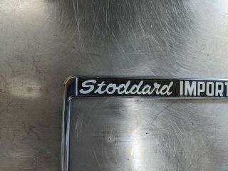 Stoddard Imported Cars Porsche Dealer License Frame / Chrome Metal / 2