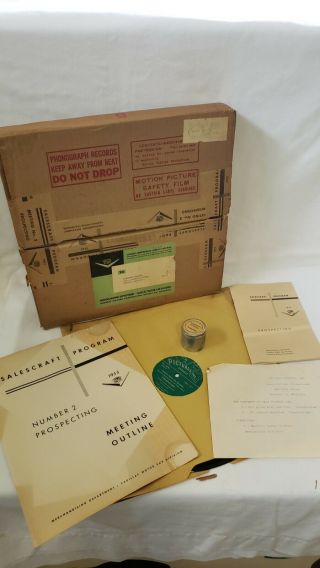 1955 Cadillac Sales Training Film Set W/ Record And Program Very Rare 2