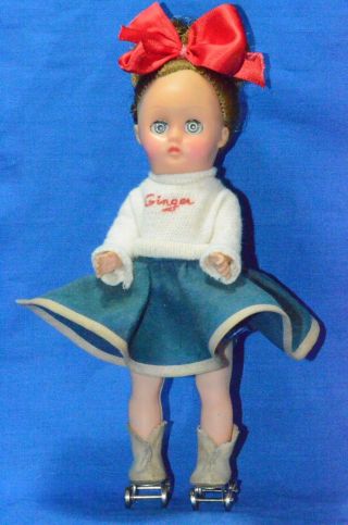 Vintage 8 " Cosmopolitan Ginger Doll Vinyl Head Rooted Hair Tagged Outfit