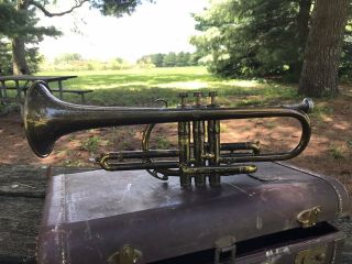 Vintage Brass King H.  N.  White Trumpet Coronet Sn 286072 Case