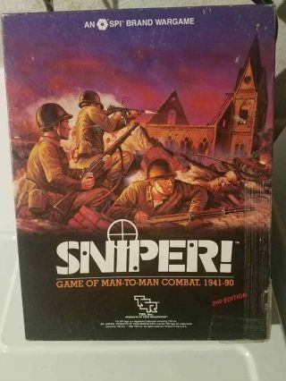 Vintage Spi/tsr Sniper Game Of Man To Man Combat 1941 - 90 2nd Edition Complete