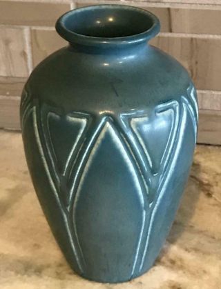 Antique Rookwood Pottery Art Deco 1937 Blue Vase 2434
