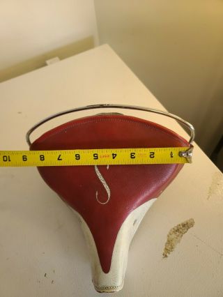 Vintage Schwinn 9 " Red And White Bicycle Seat