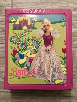Vintage Vtg Barbie Doll Carrying Case Fold Out Play Scene 1988 Mattel