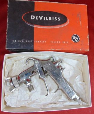 Vintage Devilbiss Type Cm 501 Paint Spray Gun With 37 Tip Box Gc