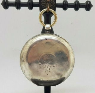 ANTIQUE SOLID SILVER J.  W.  BENSON LONDON POCKET WATCH 50 MM.  SPARE ONLY 3