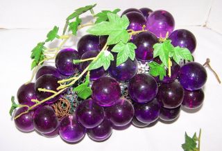 Vintage Mid - Century Modern Lucite Purple Grape Cluster Light