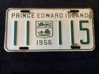 1955 Prince Edward Island License Plate 11 115