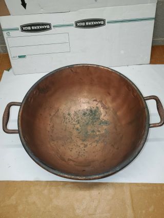 Antique Copper Candy Pot Kettle Vessel Cauldron