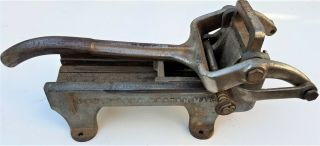Antique - Vintage Cast Iron Industrial French Fry Cutter By E.  G.  W Young Boston Mas