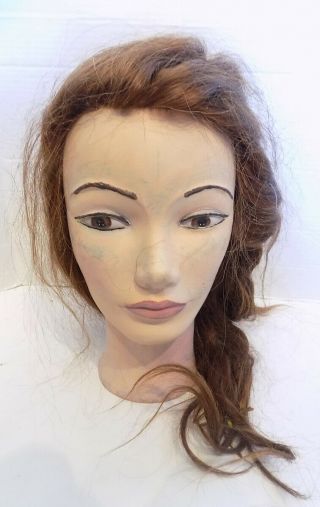 Vintage 1989 Pivot Point Mannequin Head With Real Hair