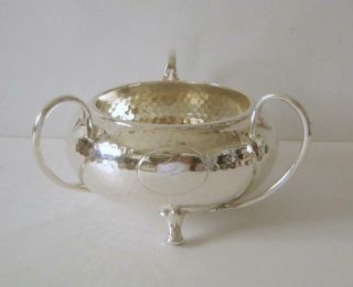 Fine Quality Arts & Crafts Sterling Silver Sugar Bowl Birmingham 1905 230 Grams