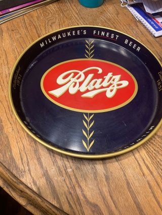 Vintage Blatz Milwaukee’s Finest Beer Tray,  Milwaukee,  Wisconsin 12 "
