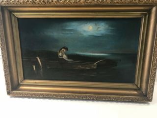 Antique Victorian Oil On Board Painting Framed Signed Dated 1907