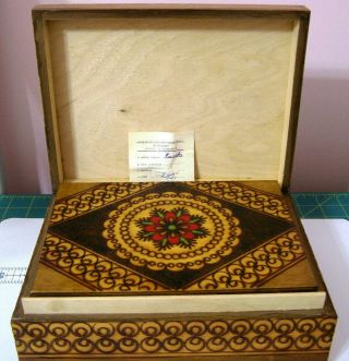 Vintage Polish Nesting Trinket Boxes Set Of 5 Made In Krakow Poland