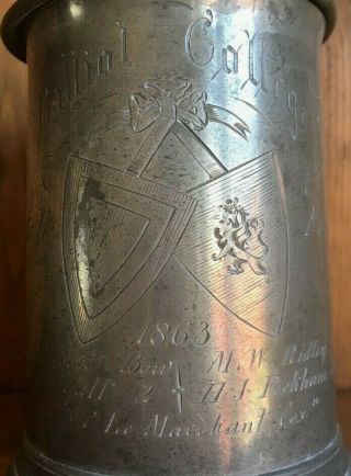 1863 Balliol College Oxford Rowing Tankard Trophy,  Trophies,  Loving Cup,  Rowing