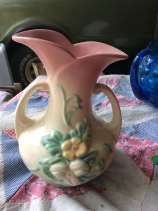 Vintage 1946 1947 Antique Old Vintage Hull Art Pottery Wildflower Vase W8 7 1/2 "