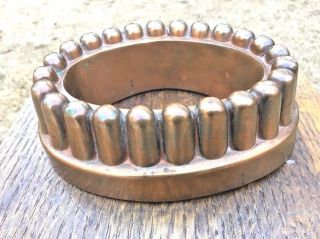 Antique Victorian Copper Jelly Cake Mold Benham Froud Fluted/crown Design 614