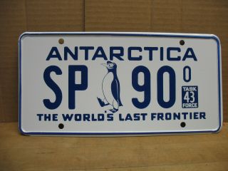 1965 Antarctica (1) License Plate Tag The World’s Last Frontier