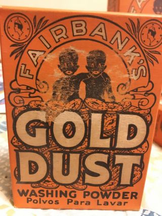 Vintage Black Americana Fairbanks Gold Dust Twins Washing Powder 5oz