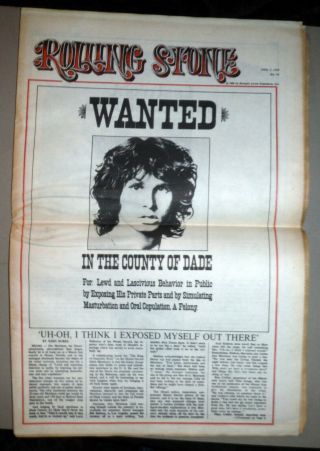 Vintage Rolling Stone April 5 1969 No.  30 American Revolution Jim Morrison Lennon 2