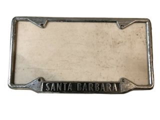 Santa Barbara Vintage Metal License Plate Frame Old City