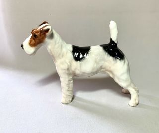 Vtg.  Royal Doulton England Bone China Standing Fox Terrier Dog Hn 1014