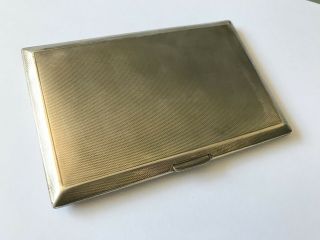 Heavy Large Solid Silver Art Deco Cigarette Case By Cohen & Charles 1932 Cheste