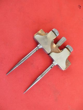 Vintage Starret No.  50 - B Trammel Point Set Pair Machinist Tool 1624