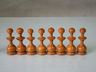 ANTIQUE CHESS SET FINE FRENCH REGENCE PATTERN K 84 mm AND ORIG BOX NO BOARD 2